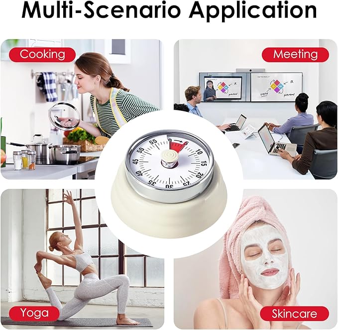 Visual Timer, Teeloray 60-Minute Countdown Timer, Kitchen Timer - Image 8