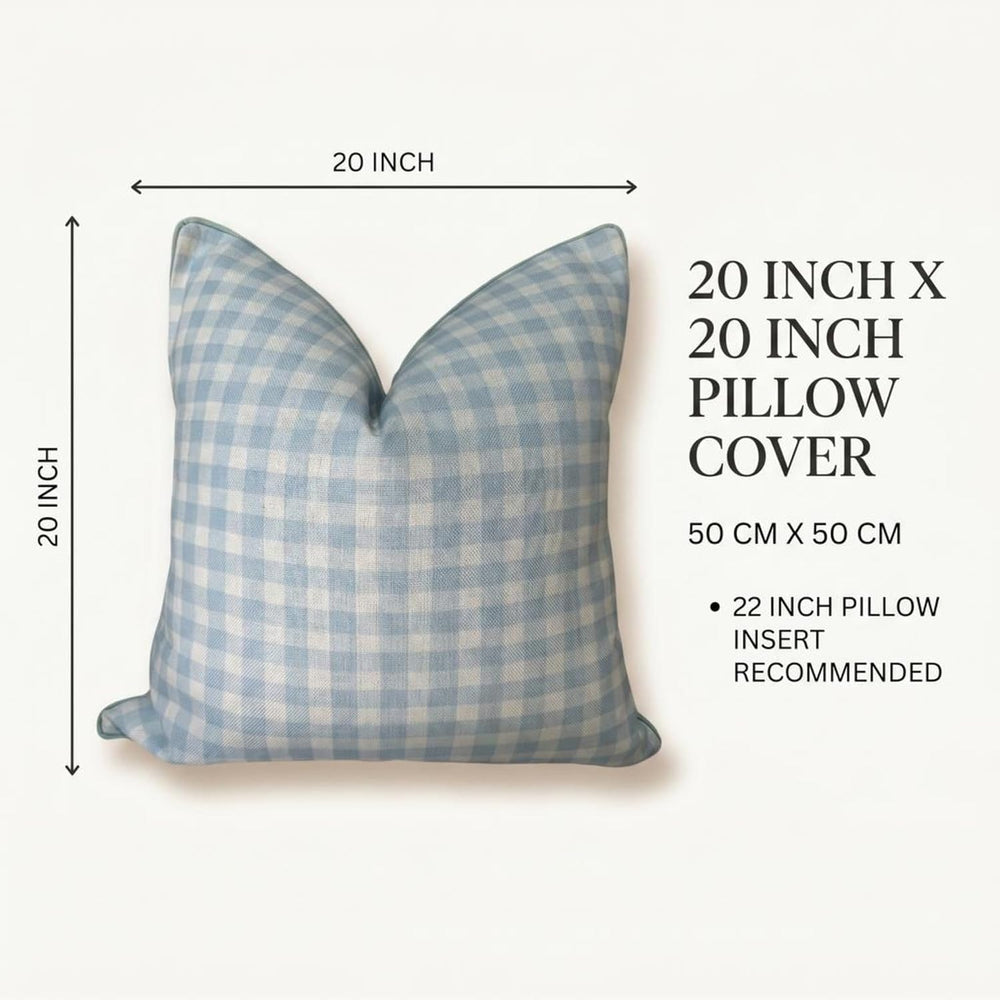 Jillien Harbor “The Charlie” Decorative Pillow Cover – Blue and White Accent ...