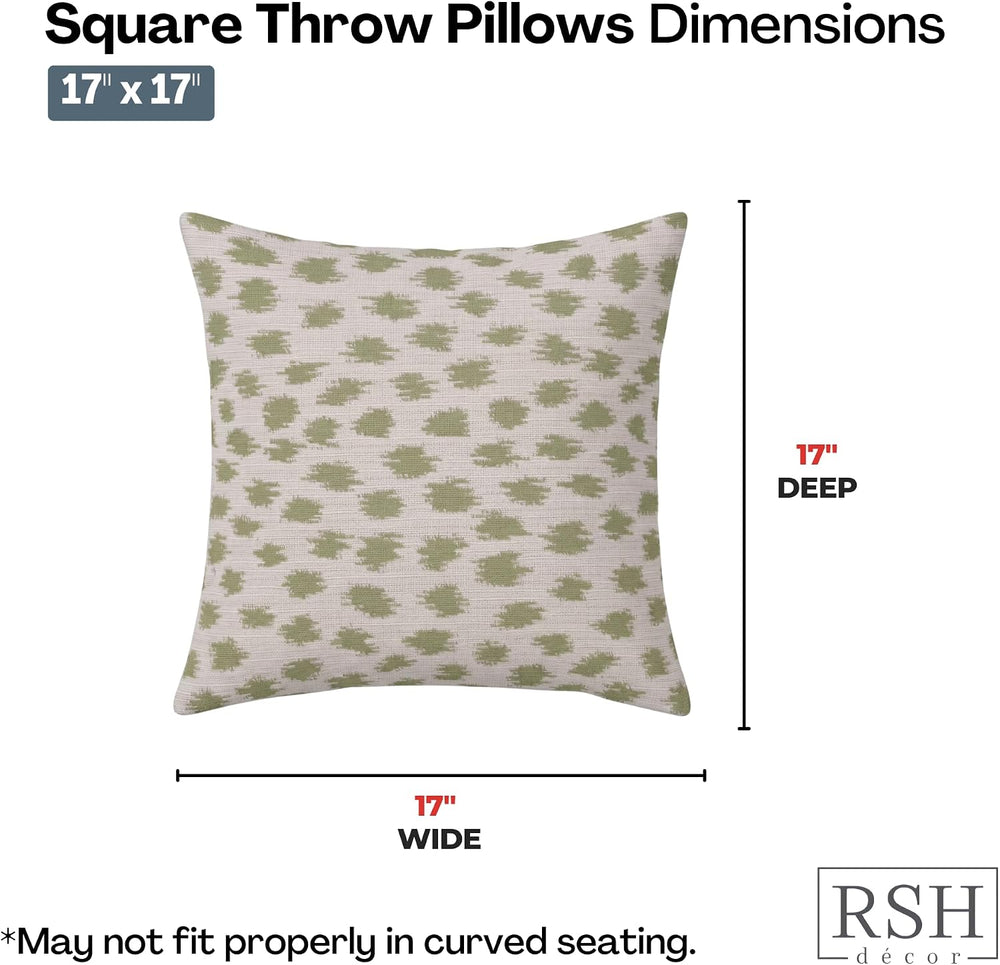 RSH DECOR: Sunbrella Square Throw Pillows Set of 2 | 17" x 17" | Wa...