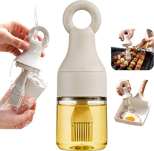 2-in-1 Oil Brush Bottle with Silicone Brush Head, Borosilicate Glass Oil by Unknown