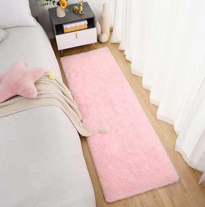 Chicrug Soft Runner Rug for Bedroom Living Room Plush Fluffy Rugs 2x6 Feet - Image 4