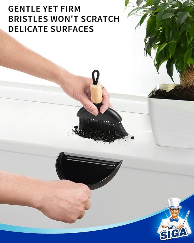 MR.SIGA Mini Dustpan and Brush Set, Portable Cleaning Brush and Dustpan Combo - Image 3