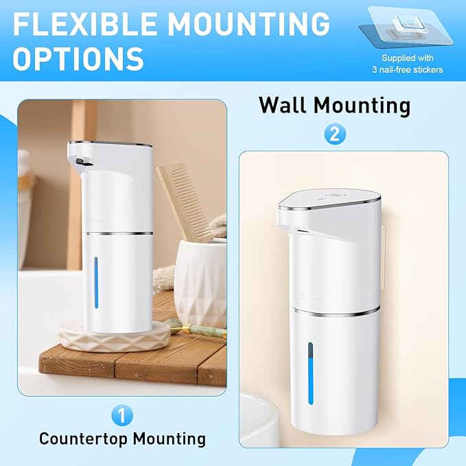 Fantictas Automatic Soap Dispenser, Touchless Hand Wall Mount Rechargeable 3 - Image 7