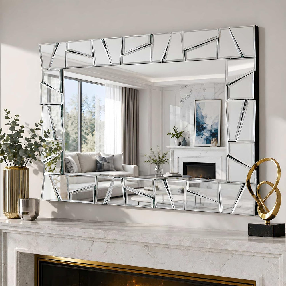 Chende 3D Modern Decorative Mirrors for Wall, 36" x 24" Living Room...