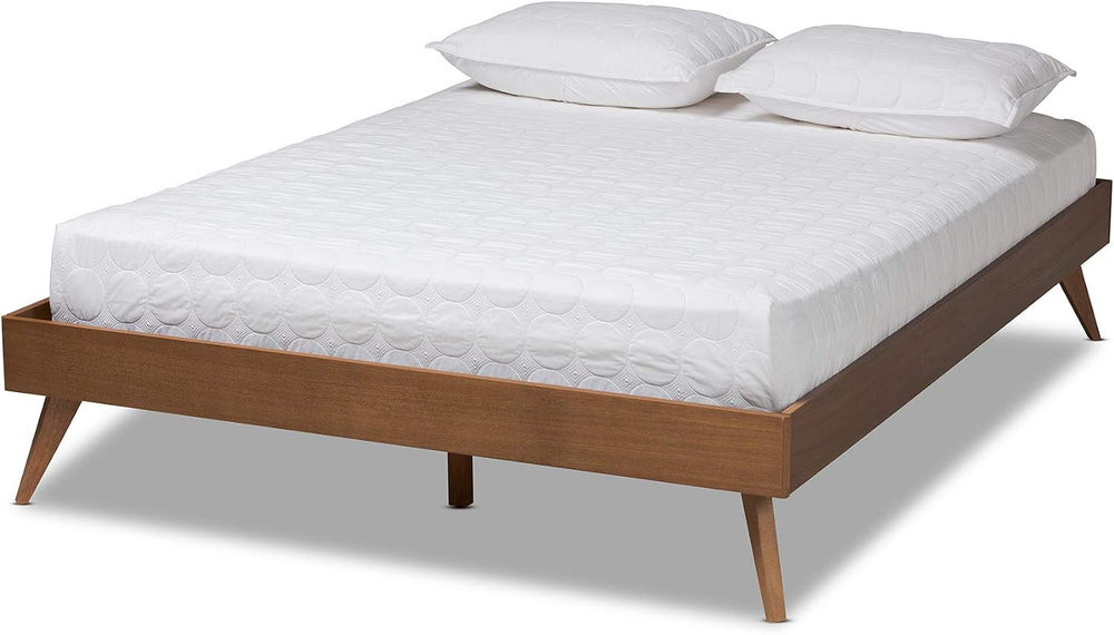 Baxton Studio Bed Frame, Double, Brown