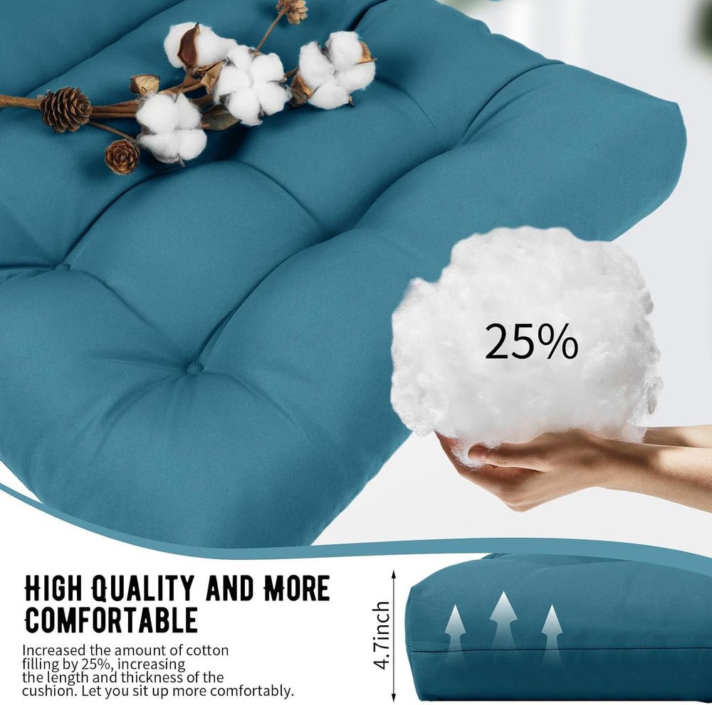 6 Pack Adirondack Chair Cushion, Waterproof Rocking Chair Cushion - Fade Resi...