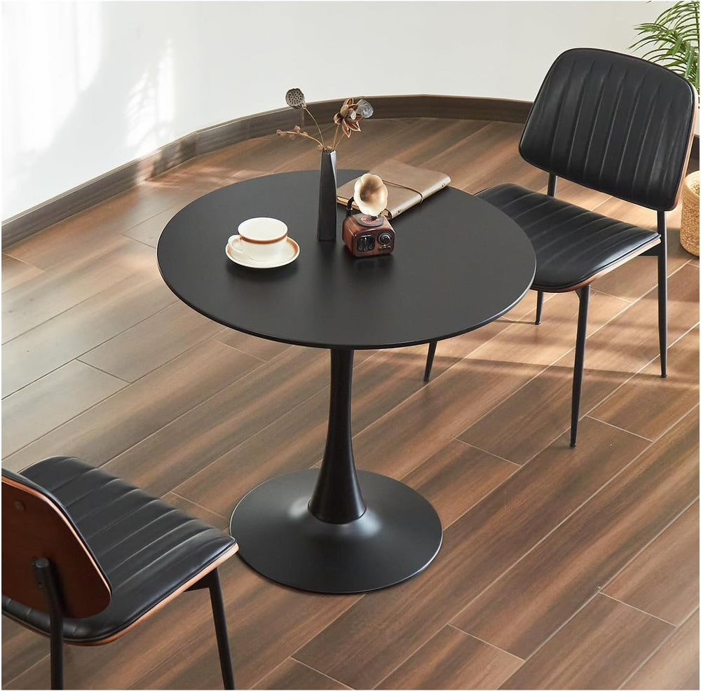 Round Dining Table, 31.5" Circle Tulip Table with Thickened Tabletop &am...