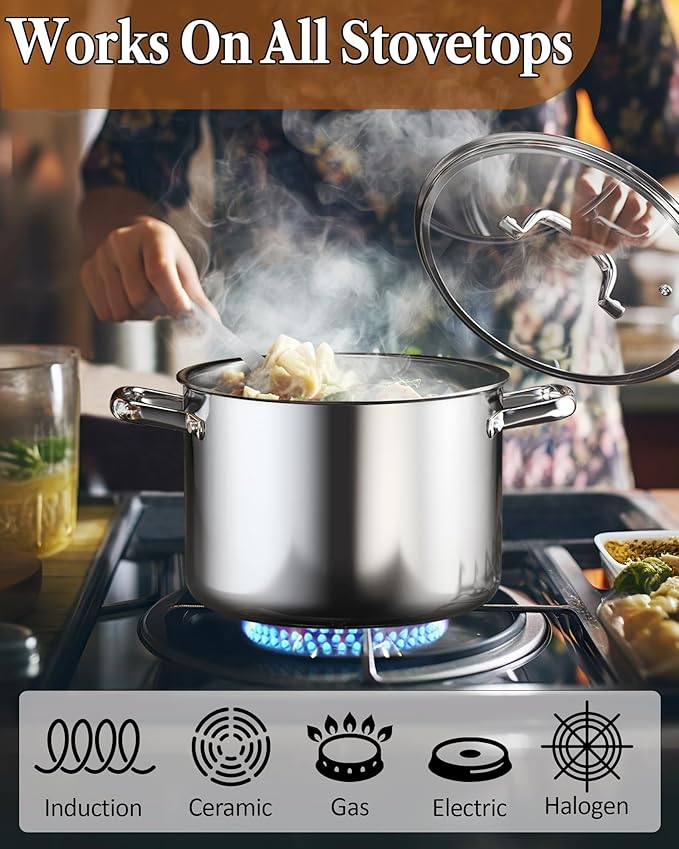 Cook N Home Stainless Steel Stockpot - Image 3