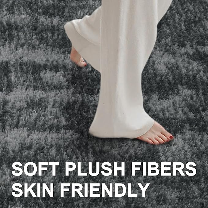 Shag Rugs for Bedroom Living Room, Tie-Dyed Ultra Soft Fluffy Furry Area Rugs - Image 4