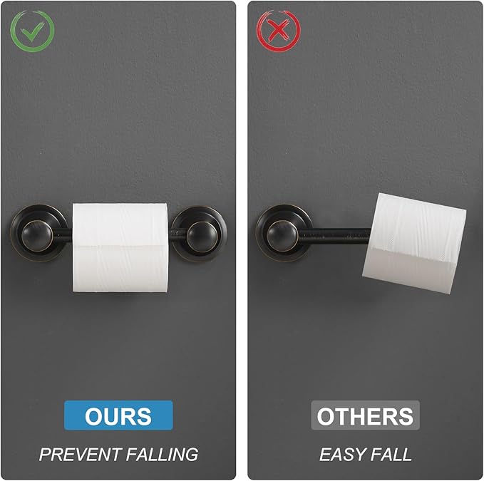 RUMOSE Toilet Paper Holder and Hand Towel Ring Oil Rubbed Bronze Wall Mount