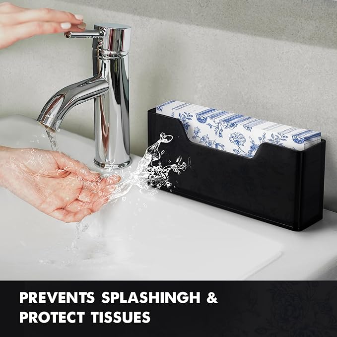 Acrylic Guest Towel Holder for Bathroom, Disposable Hand Towel Holder, Modern - Image 2