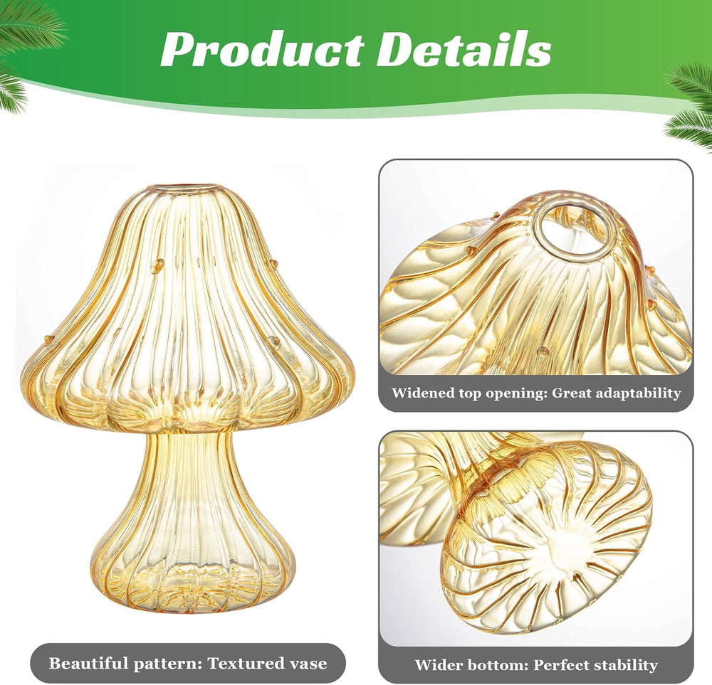 Mushroom Vases Plant Propagation Stations Jars Colored Set of 10