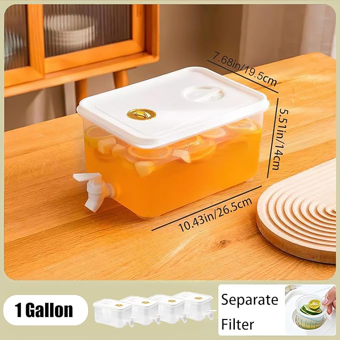 Beverage Drink Dispenser for Fridge, Plastic Beverage Dispenser