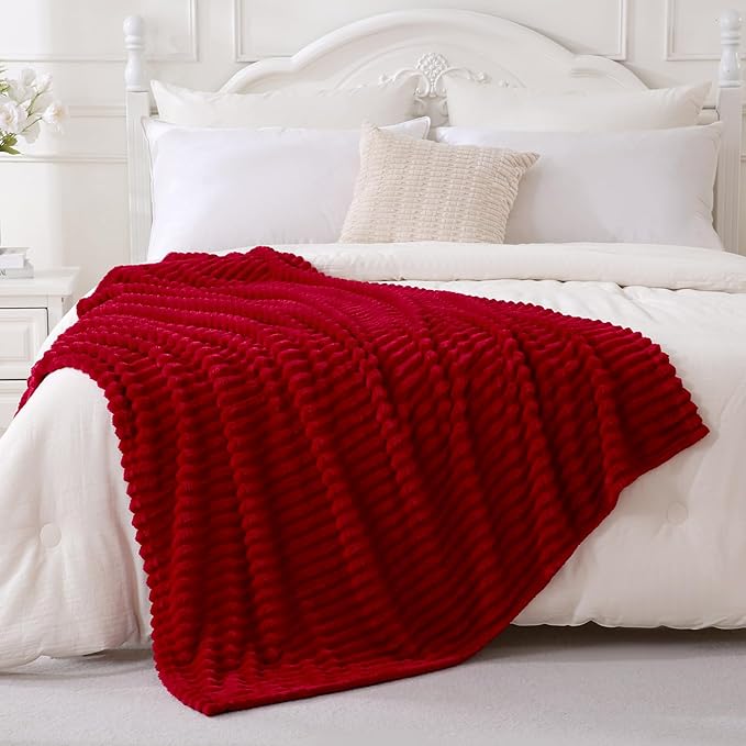 Red Fleece Throw Blanket 90”×90” - Image 2