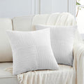Fancy Homi 2 Packs Pure White Decorative Throw Pillow Covers 20x20 Inch by Fancy+Homi
