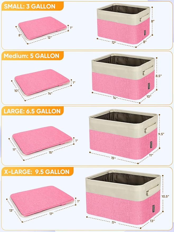 BALEINE 4 Pack Fabric Closet Storage Bins - Image 2