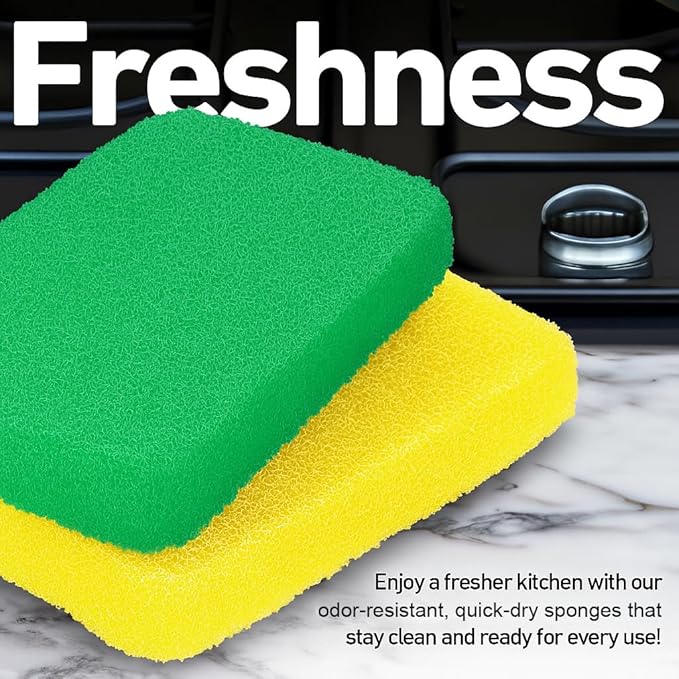 Casanero 6 Pack Silicone Dish Sponges, Heavy Duty Non Scratch Sponges - Image 5