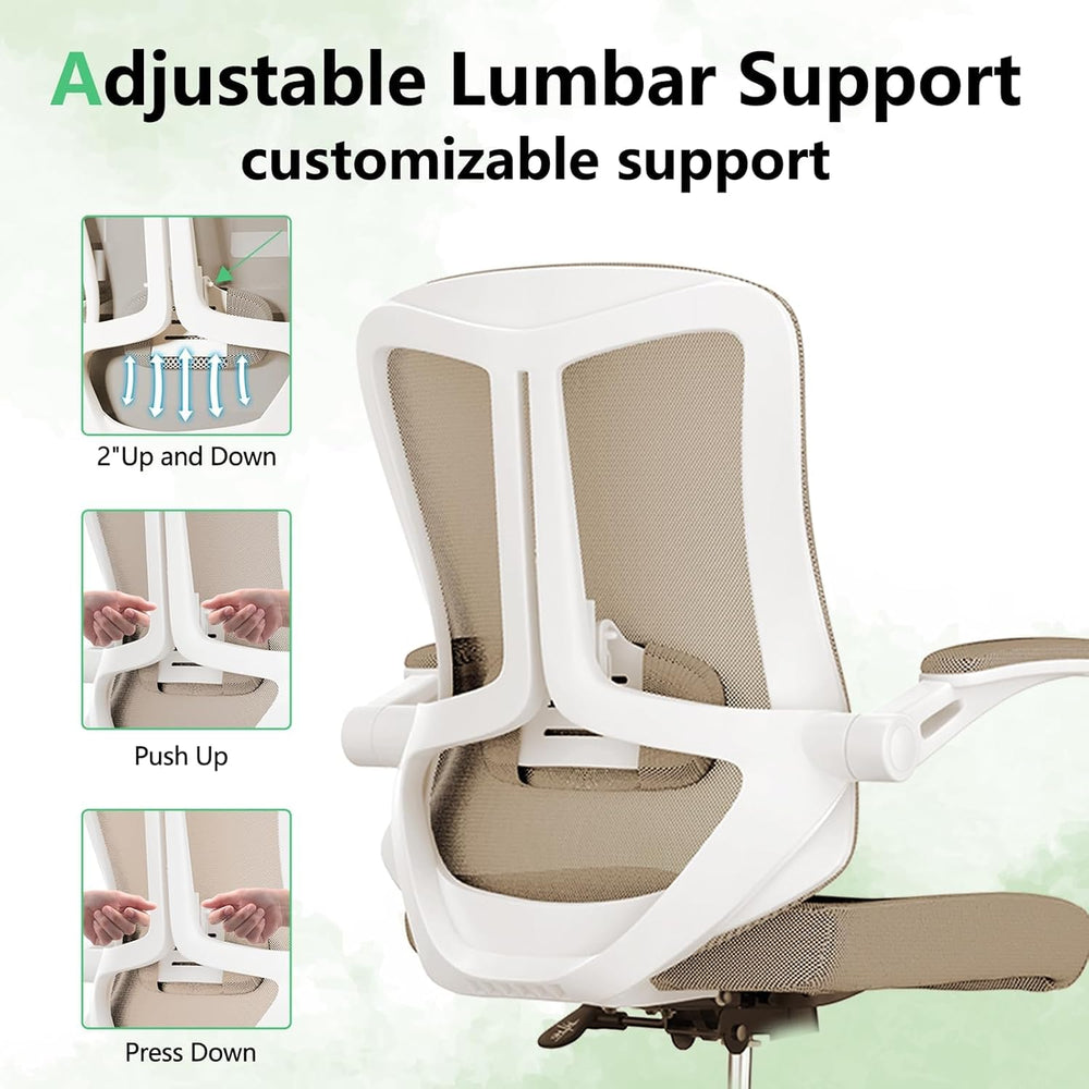 Ergonomic Office Chair with Lumbar Support, High Back Mesh Desk Chair with Fl...