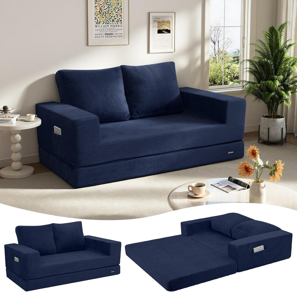 COMAX Futon Sofa Bed, Convertible Sofa Bed, Folding Boneless Couches