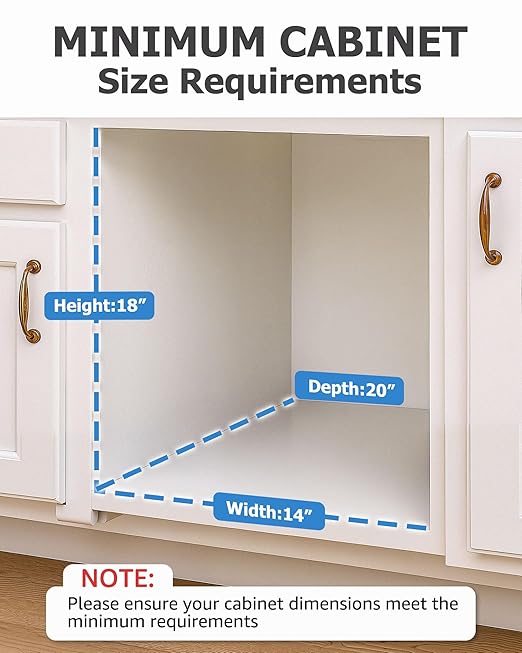 Bulado Pull Out Trash Can Under Cabinet, Under Sink Trash Can Kit
