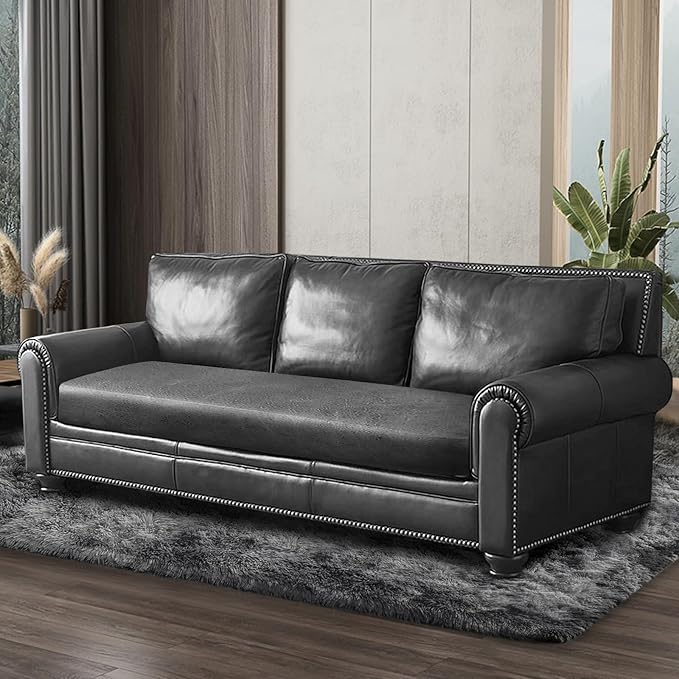 Leather Look Couch Cushion Covers Sofa Seat Slipcovers Sets Couches Furniture - Image 8