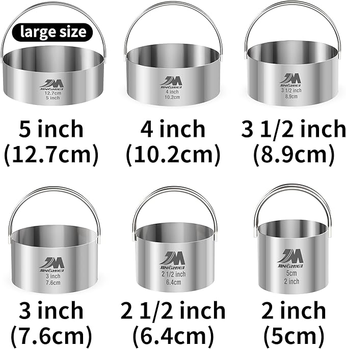 Biscuit Cutter Set for baking 2inch 2.5inch 3inch 3.5inch 4inch 5inch large - Image 3