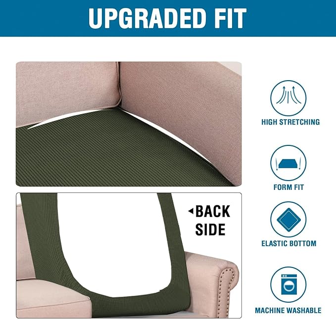H.VERSAILTEX Super Stretch Individual Chaise Cover Sectional Couch Covers - Image 6