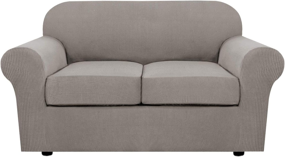 H.VERSAILTEX 3 Piece Stretch Sofa Covers for 2 Cushion Loveseat Couch - Thick...