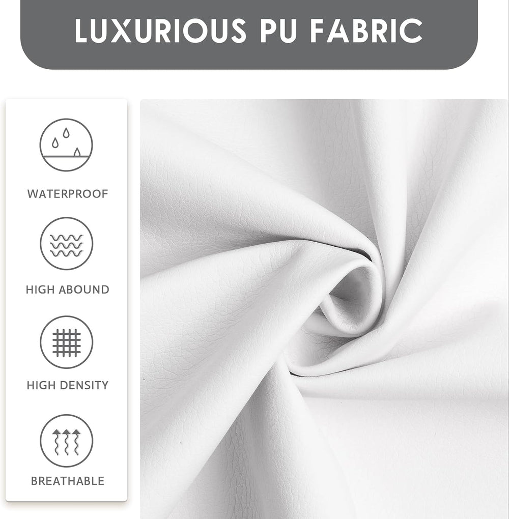 Furniliving Modern PU Leather Benches, Upholstered Tufted Leather Bedroom Ott...