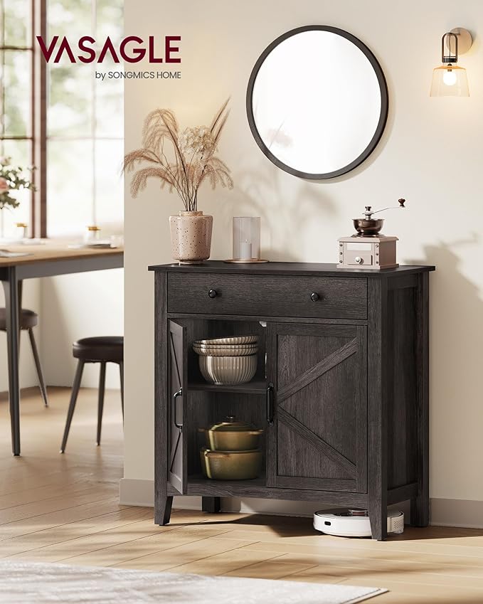 VASAGLE LIRY Collection - Buffet Cabinet, Coffee Bar Cabinet with a Drawer, A...