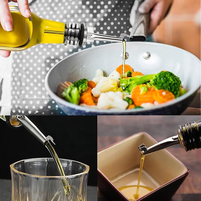 2 Pack Oil Spout with Flip Top, Olive Oil Dispenser Spout, Liquor Bottle Pourer - Image 5