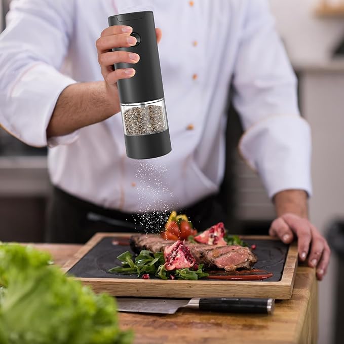 Electric Salt and Pepper Grinder, Automatic Battery Pepper Mill Shakers - Image 7