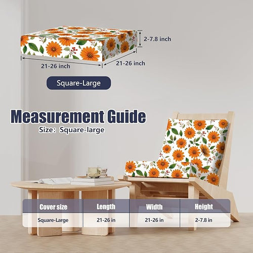 8Pcs Stretch Patio Cushion Covers, Outdoor Couch & Sofa Replacement Slipcovers - Image 2