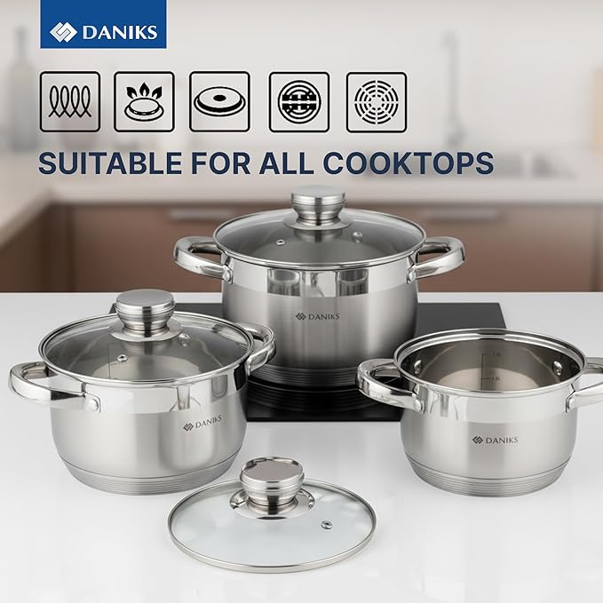 Daniks Standard 6-Piece Stainless Steel Cookware set - Image 7