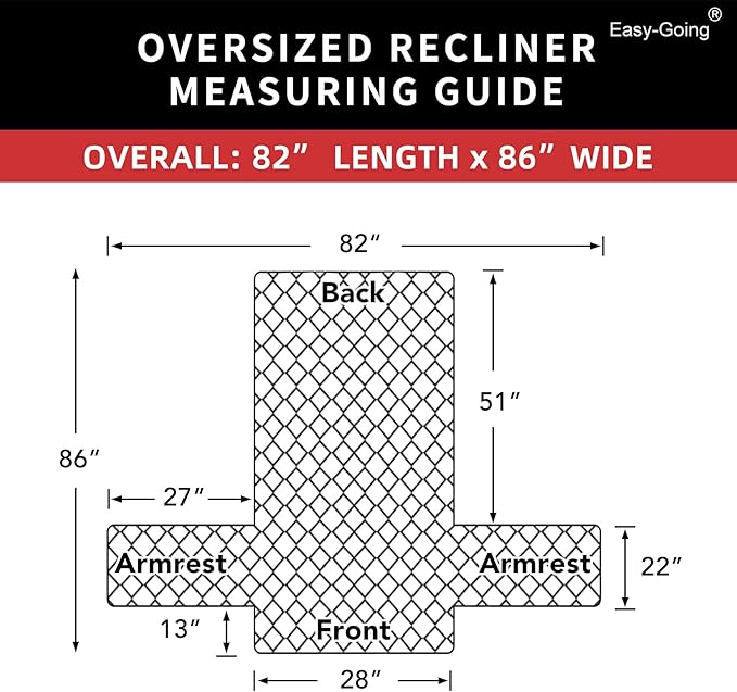 Easy-Going Oversized Recliner Cover Reversible Couch Cover Sofa Cover - Image 6