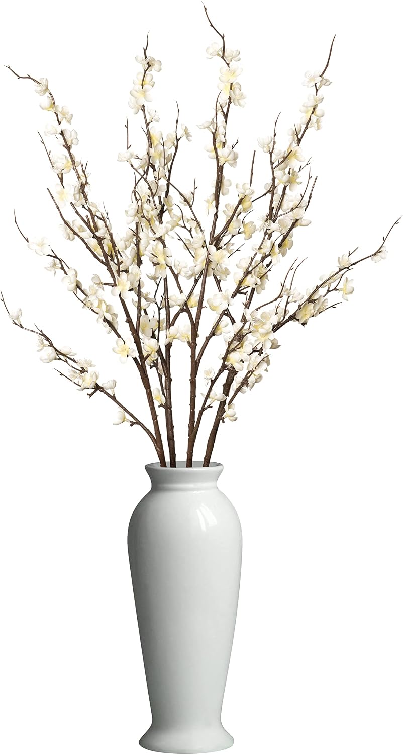Ammyoo 4Pcs Cherry Blossom Branches Artificial Flowers for Spring Summer Indo...