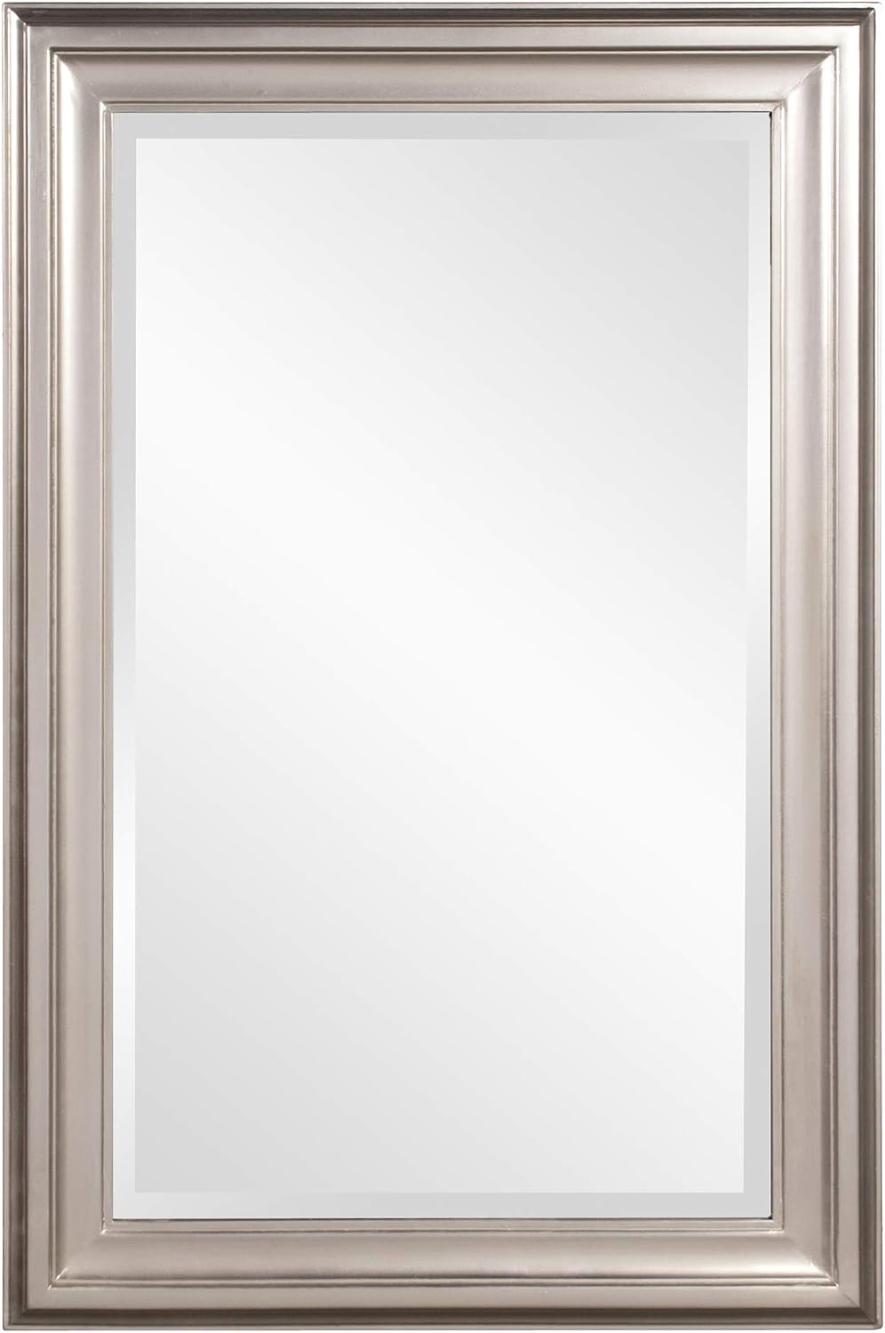 Howard Elliott Collection George Rectangular Bright Silver Wall Mirror, Recta...