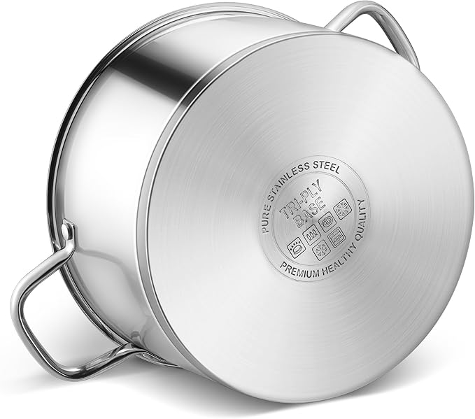 LIANYU Stainless Steel Stock Pot, 8 QT Large Soup Pot - Image 9