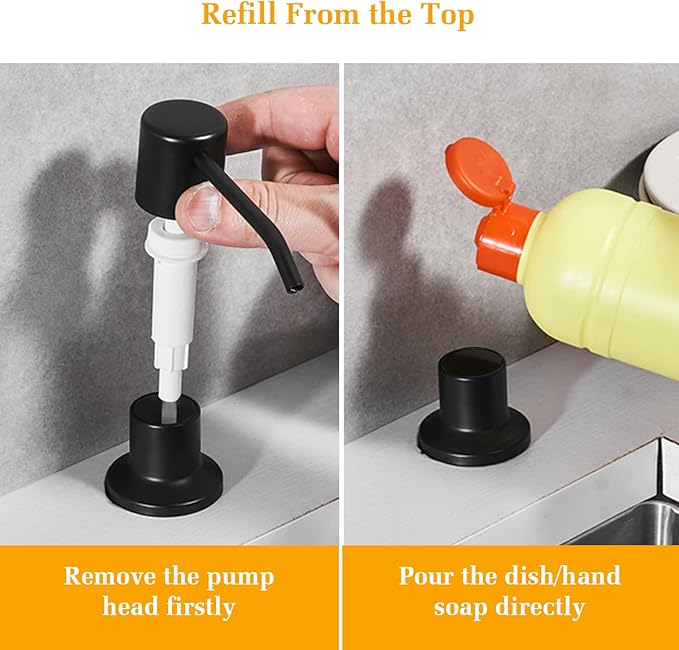 Soap Dispenser for Kitchen Sink, Built in Sink Soap Dispenser Lotion Dispenser - Image 8