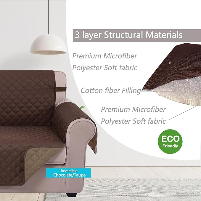 U-NICE HOME Reversible Sofa Cover Couch Cover - Image 4