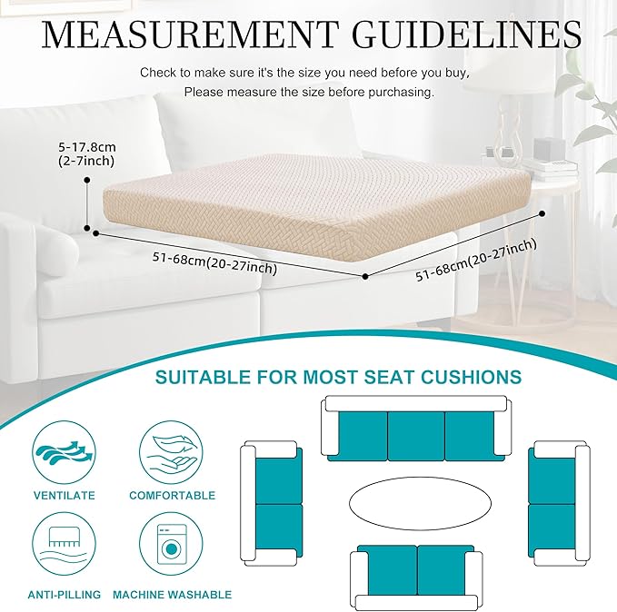 12Pcs Stretch Patio Cushion Covers, Outdoor Couch Covers Replacement, Outdoor - Image 2