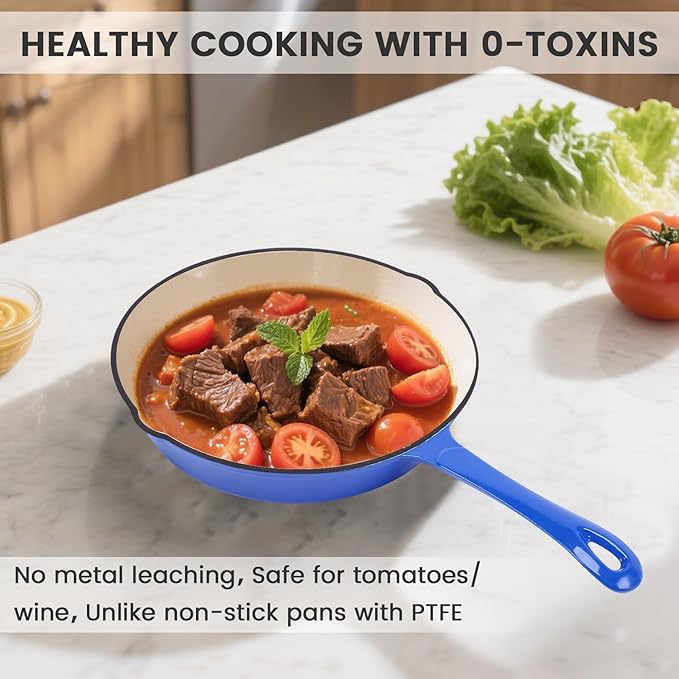 Hisencn Enameled Cast Iron Skillet