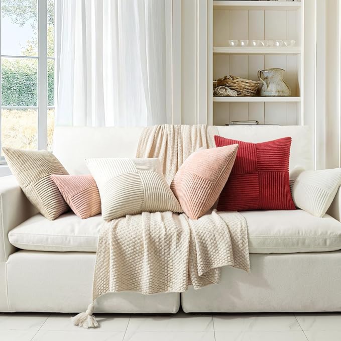 MIULEE Beige Decorative Lumbar Throw Pillow Covers 14x24 Inch - Image 6