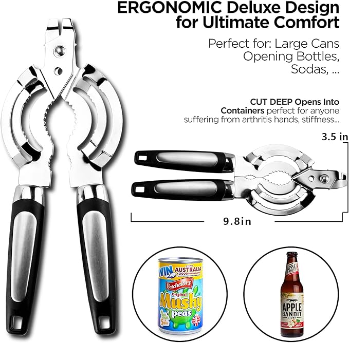 Jar Opener, Stainless Steel Jar Lid Opener, Beer Bottle Opener - Image 3