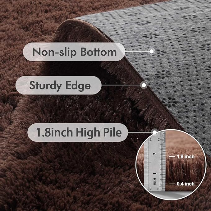 9x12 Ft Extra Large Shag Rugs for Living Room, Ultra Soft Fluffy Furry Area - Image 5