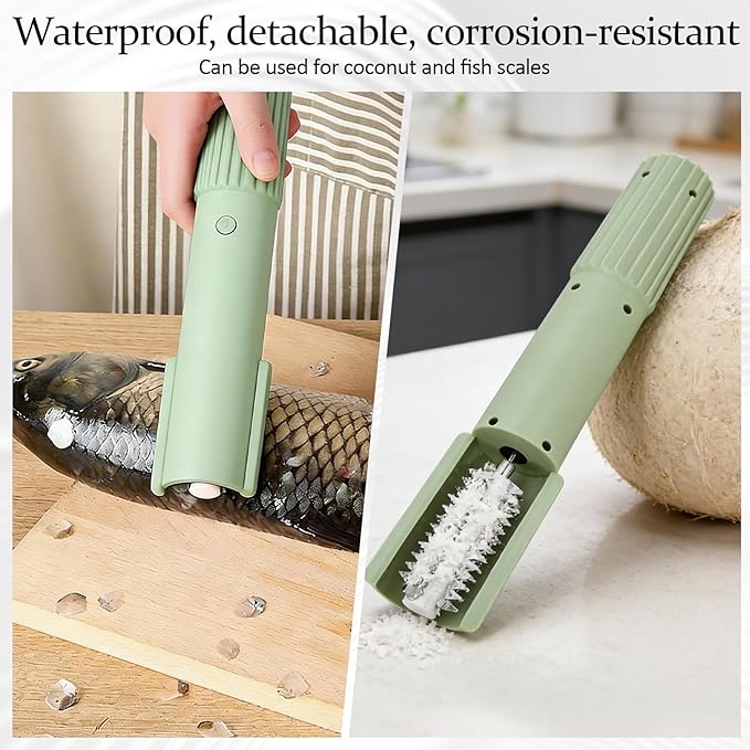STHF 5X Faster Electric Coconut Grater & Fish Descaler, Anti-Splash Guard - Image 4