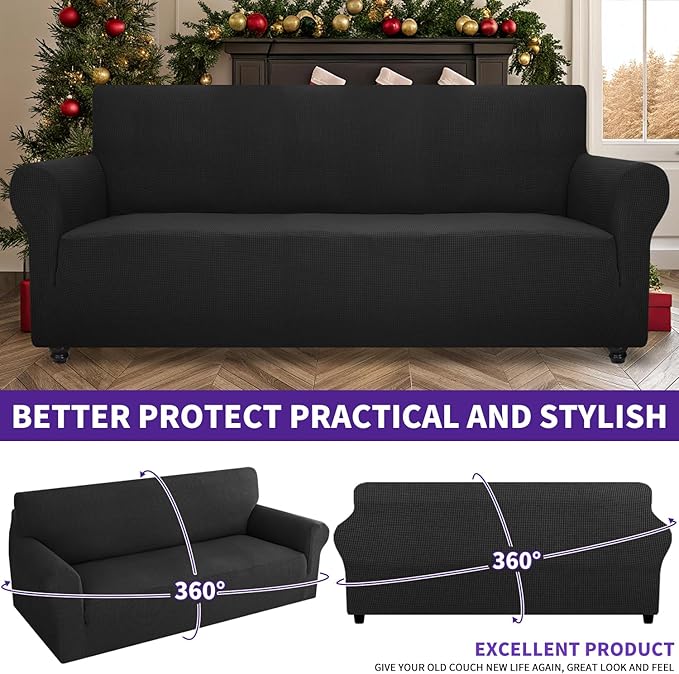 ZNSAYOTX Super Stretch Couch Cover Universal Sofa Covers - Image 2