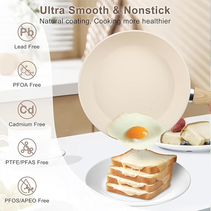11 Pcs Pots and Pans Set, Nonstick Cookware Set - Image 4