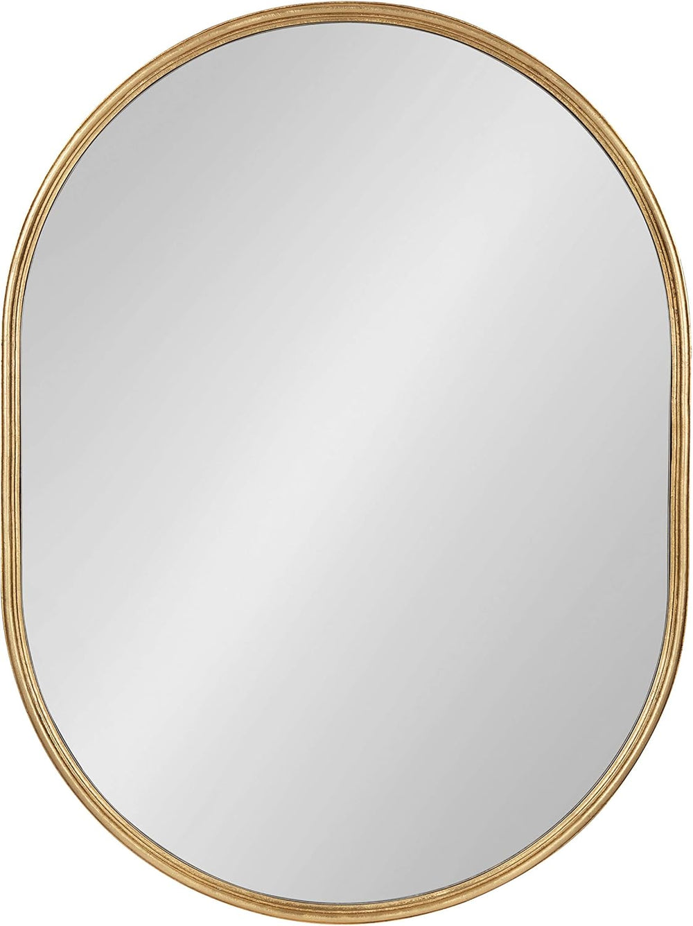 Kate and Laurel Caskill Mid-Century Oval Mirror, 18" x 24", Gold, C...