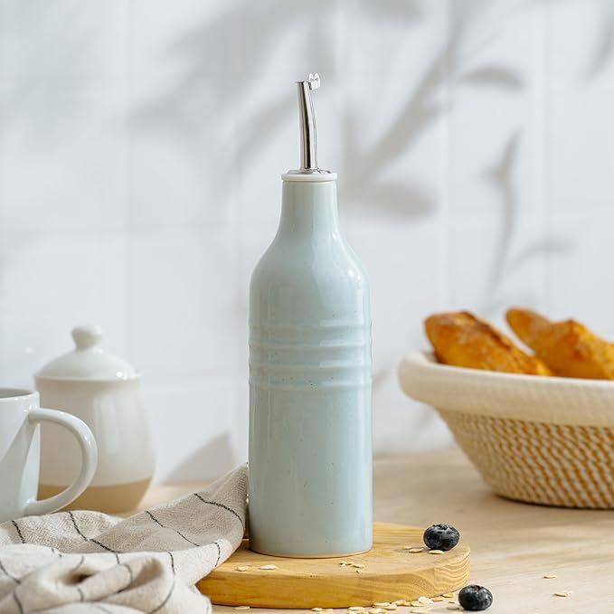famiware Jupiter 16oz Ceramic Olive Oil Dispenser Bottle, 1 Piece Oil Dispenser - Image 6